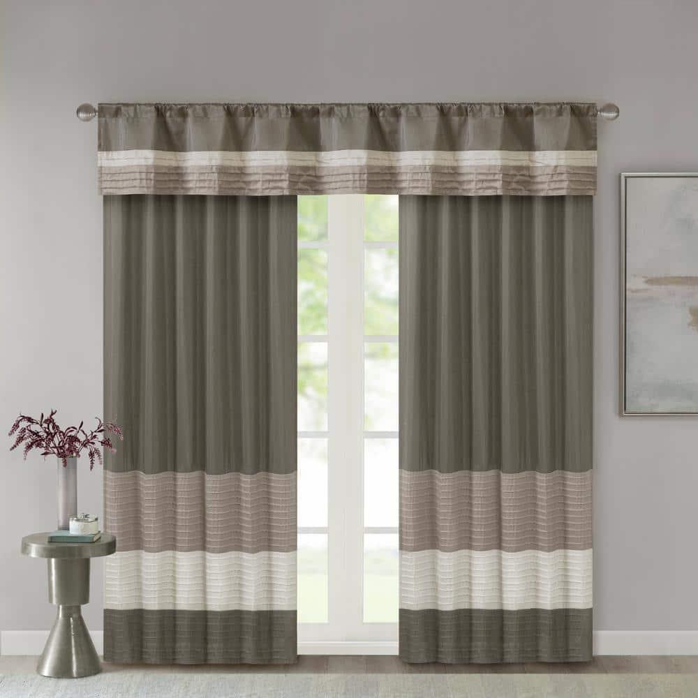 Madison Park Amherst Polyoni Pintuck Single Window Valance