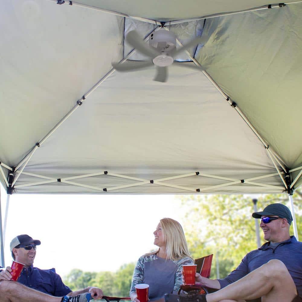 Canopy Breeze Rechargable Canopy Fan with Remote Control: Portable, Indoor/Outdoor, 31" Blade, 2 Speeds, White