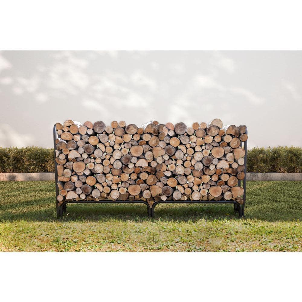 Pleasant Hearth LS938-96 8-Ft Heavy Duty Outdoor Log Rack