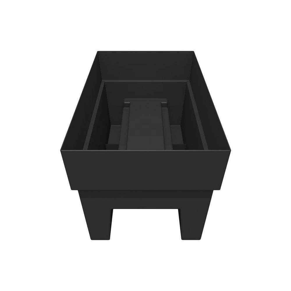 Bloem Finley 24-in Recycled Plastic Indoor/Outdoor Rectangle Railing Planter Bundle