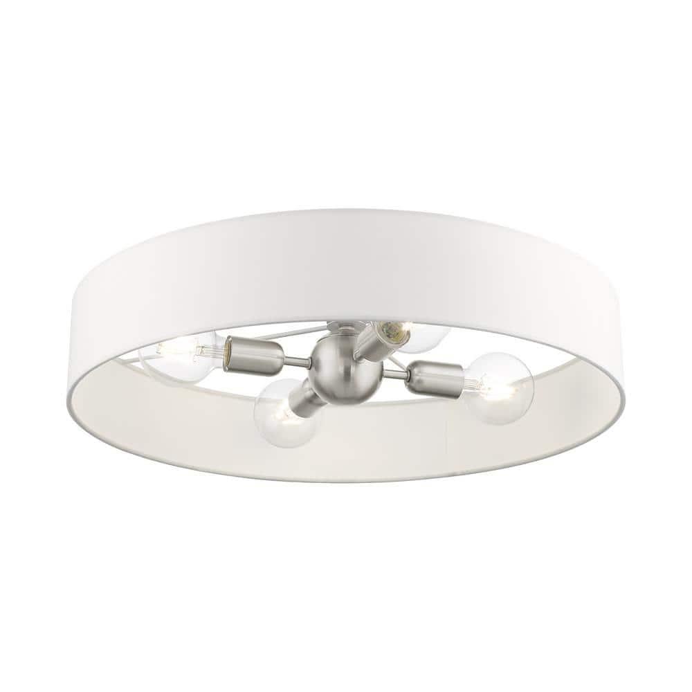 Livex Lighting Venlo 4 - Light Semi-Flush Mount in  Brushed Nickel