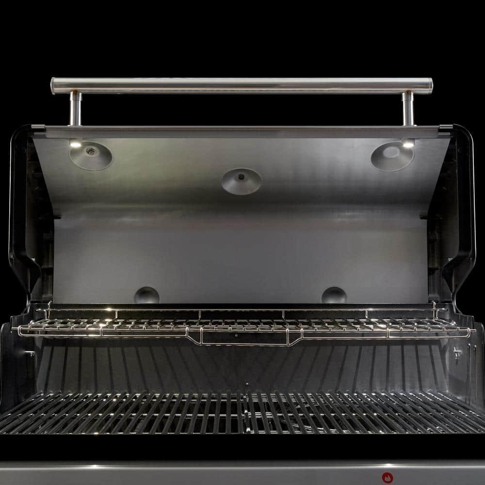 Weber Genesis SPX-435 4-Burner Propane Smart Gas Grill in Stainless Steel with Side Burner
