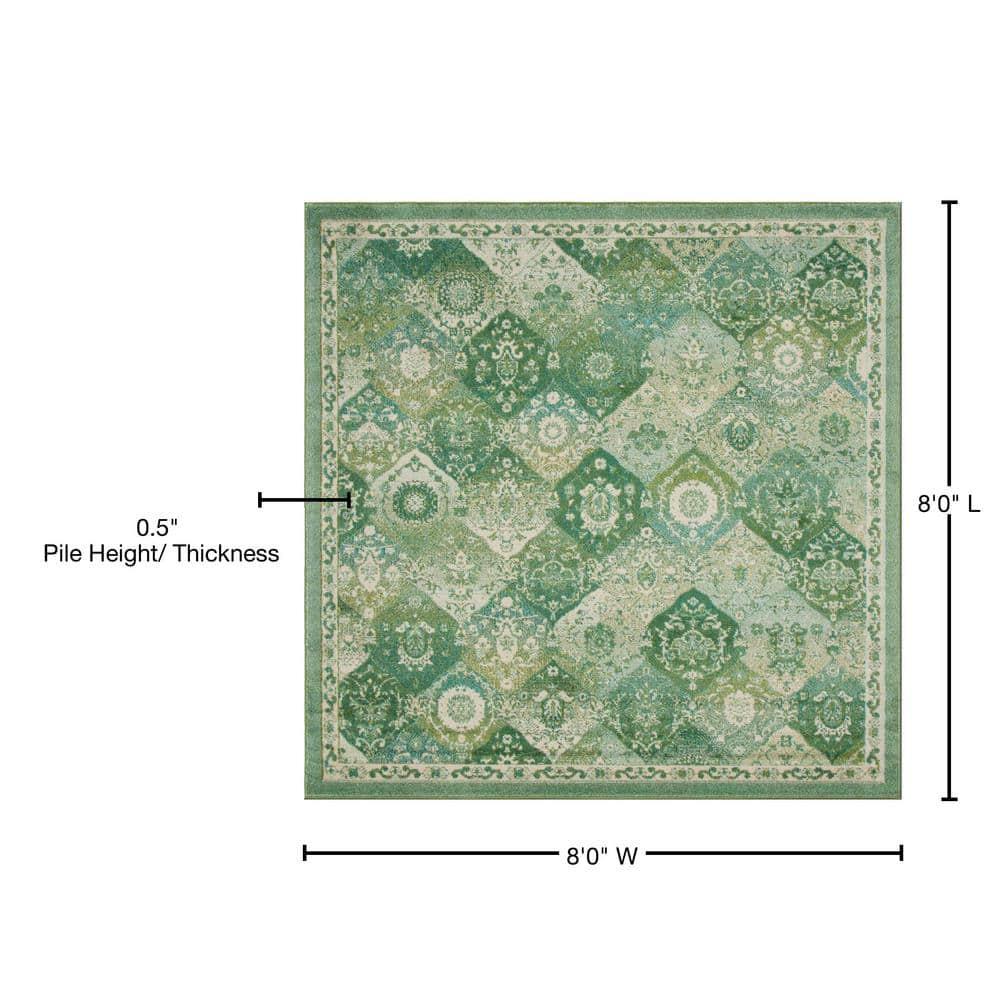 Kalf Abstract Green/Gray Rug