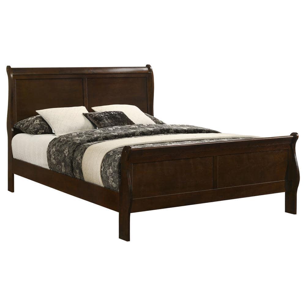 Coaster Louis Philippe King Sleigh Bed in Cappuccino