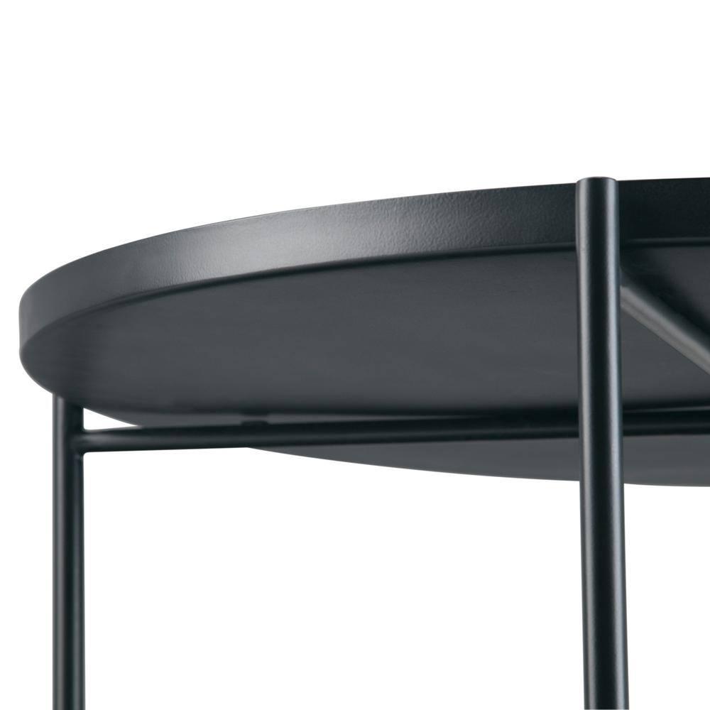Simpli Home Monet Industrial 32 " Metal Metal Coffee Table in Black