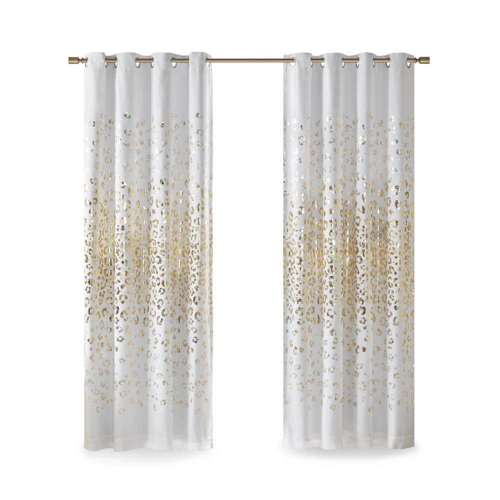 510 Design Lillie Grommet Top Metallic Animal Printed Total Blackout Singel Curtain