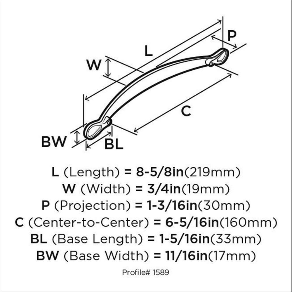Inspirations 6 5/16" Center to Center Arch Pull