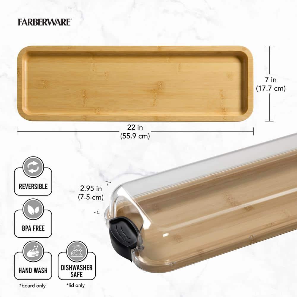 Farberware Farberware Build-A-Board 11 x 14 in. Bamboo Charcuterie Board With Locking Lid