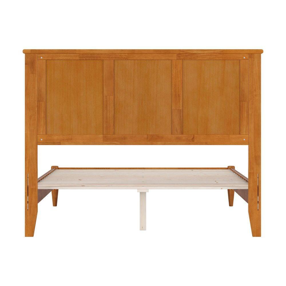 AFI Charlotte Full Solid Wood Low Profile Platform Bed, Light Toffee