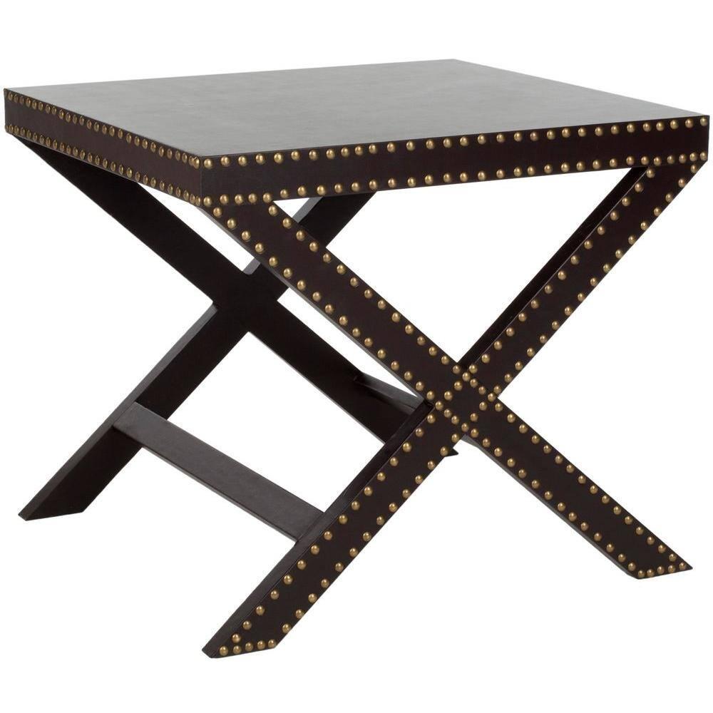 Jeanine X-End Table - Charcoal - Safavieh.