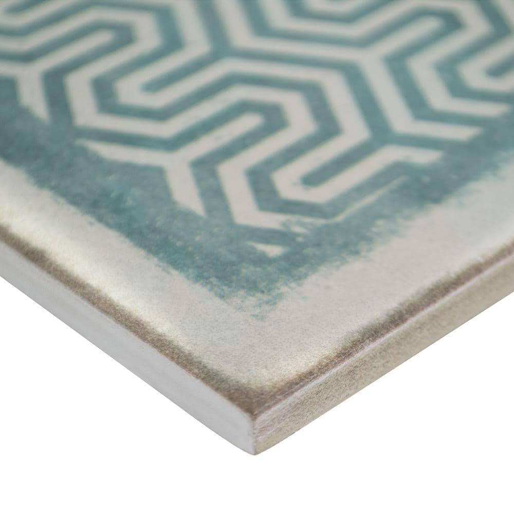 Bond Tile 8" x 8" Encaustic Patterned Look Wall & Floor Tile