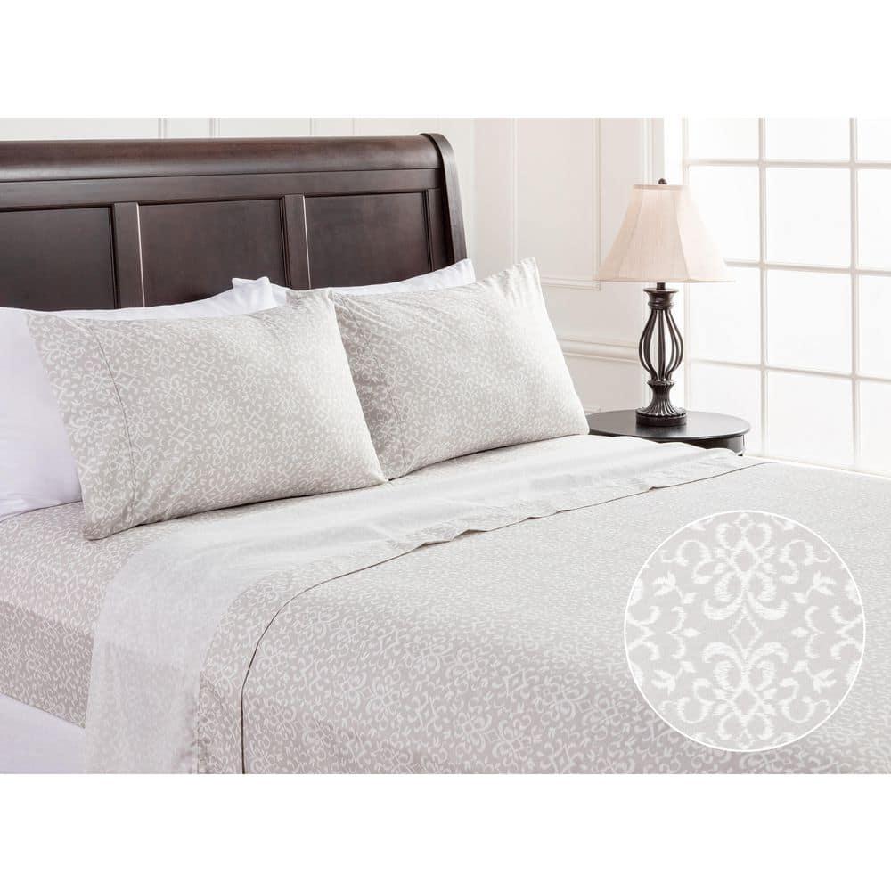 Chanasya Ultra Soft Floral Microfiber Percale Sheet Set