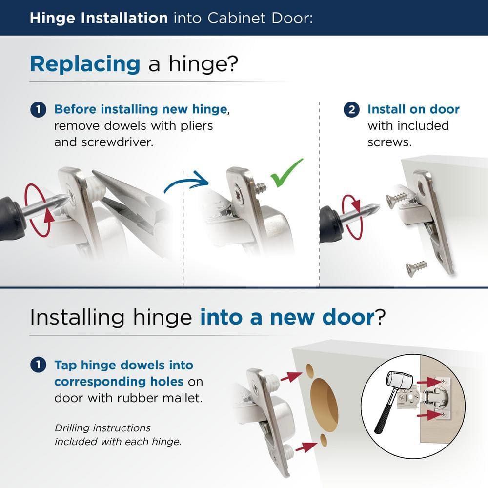 Amerock 1/2 inch (13mm) Overlay Face Frame Soft-Close Concealed Cabinet Hinge - 1 Pair