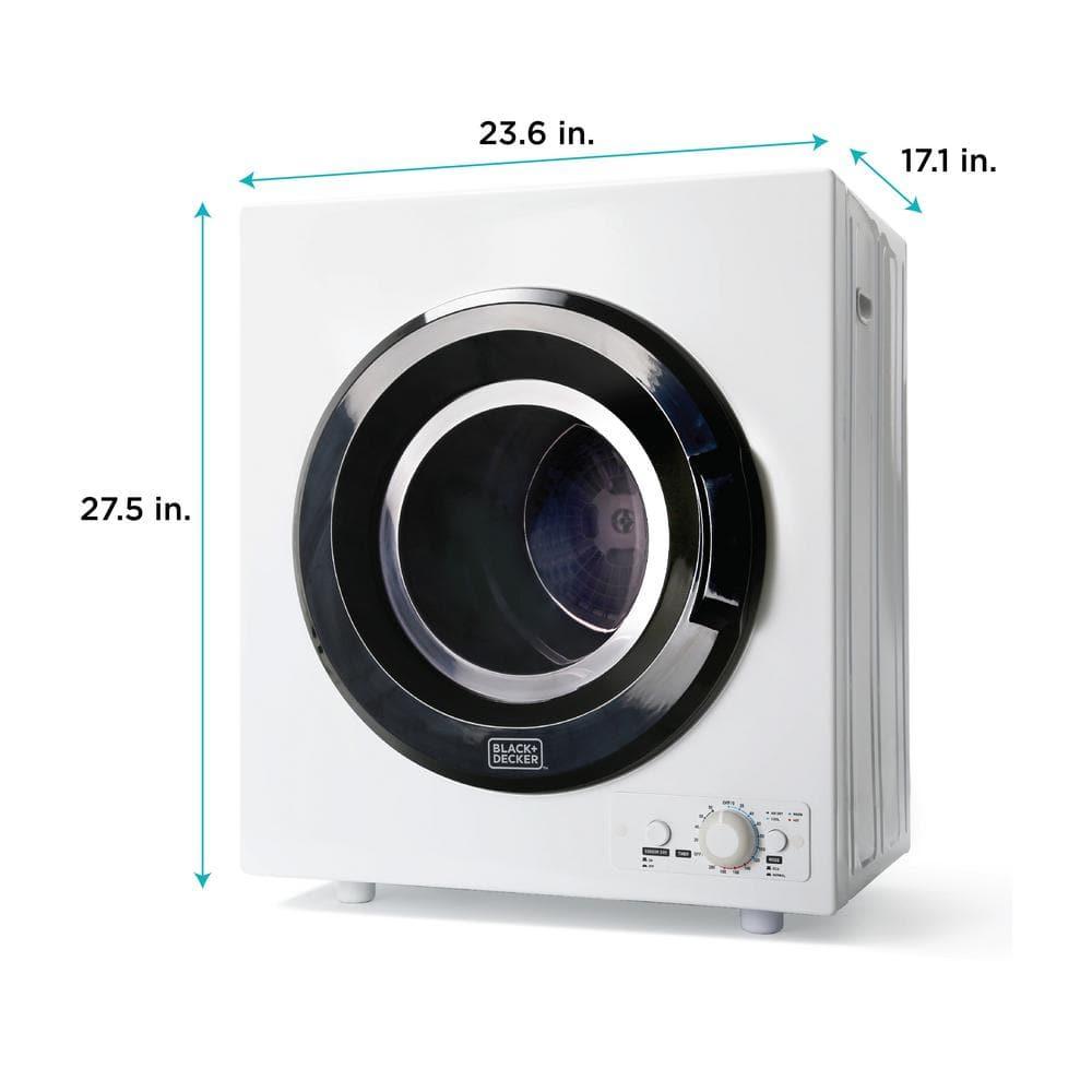 BLACK+DECKER BCDPW Series BLACK+DECKER BCED26 Compact Dryer for Standard Wall Outlet, Small, 5 Modes, Load Volume 8.8 lbs