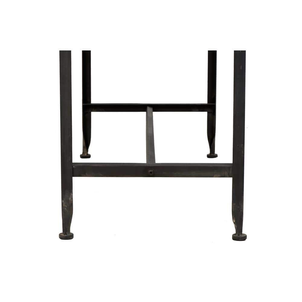Storied Home Rustic Console Table Black: Vintage Iron & Fir Wood, Entryway Hallway Furniture