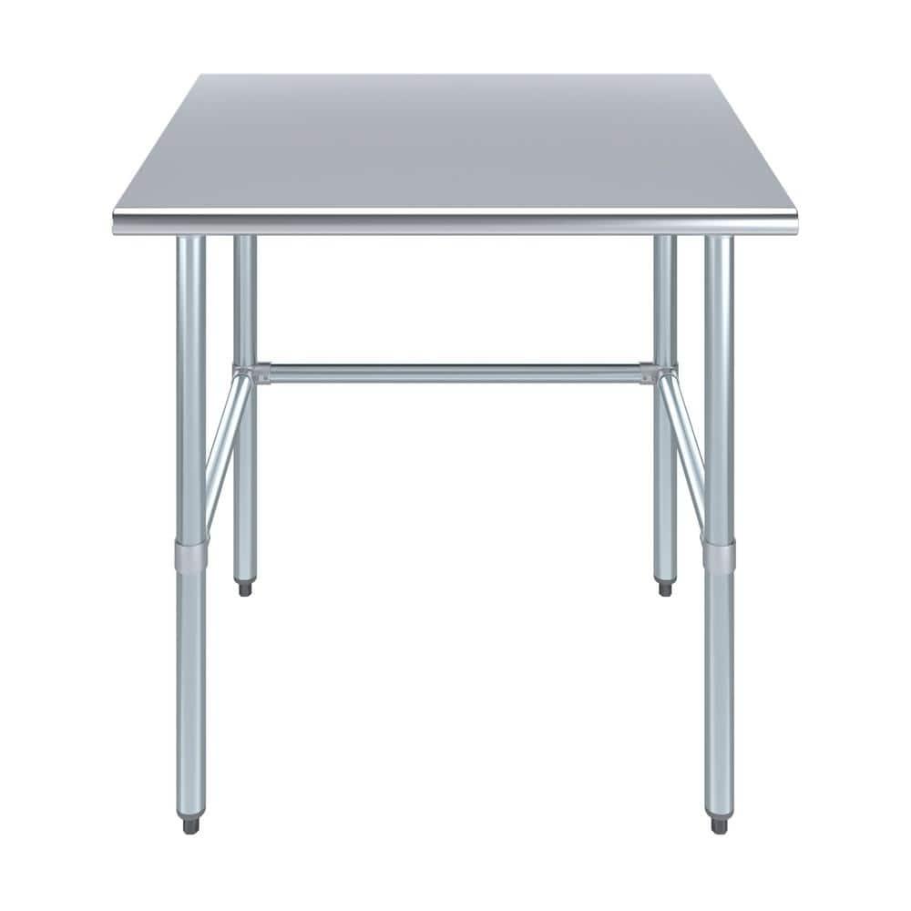 Amgood Stainless Steel Open Base Work Table