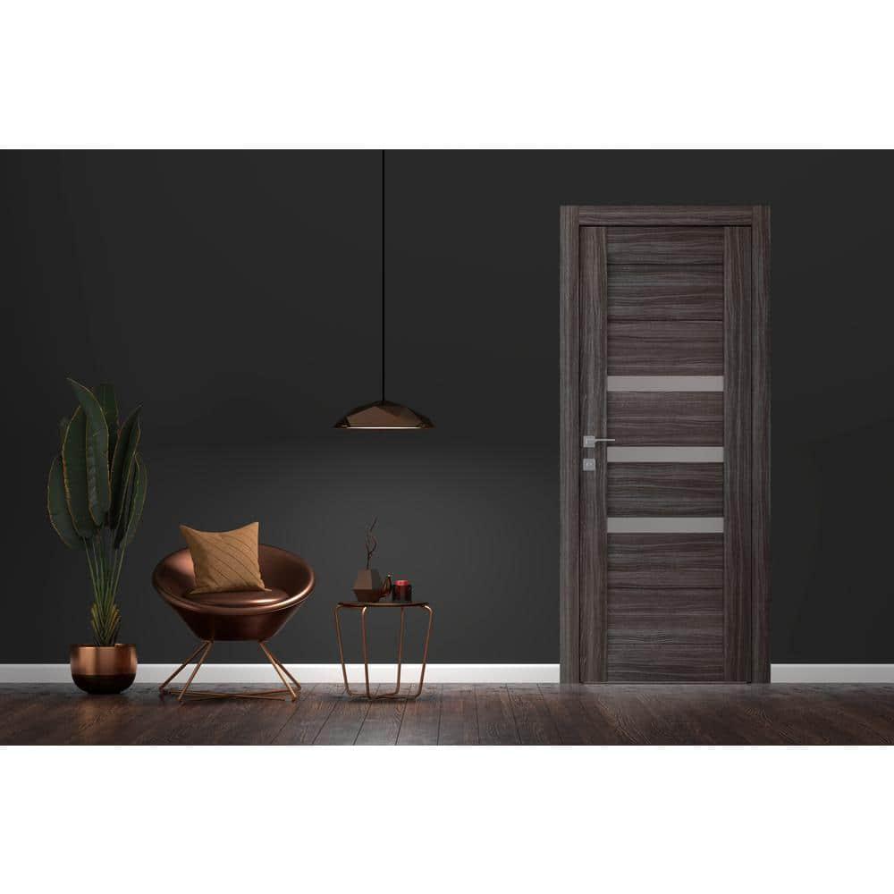 Belldinni Dora DIY-FRIENDLY Paneled Prefinished Wood and Glass Composite Single Prehung Door