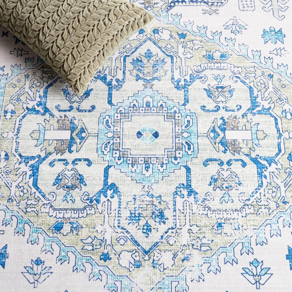 Arizona ARZ105 Power Loomed Machine Washable Area Rug - Beige/Blue - 8'x10' - Safavieh.