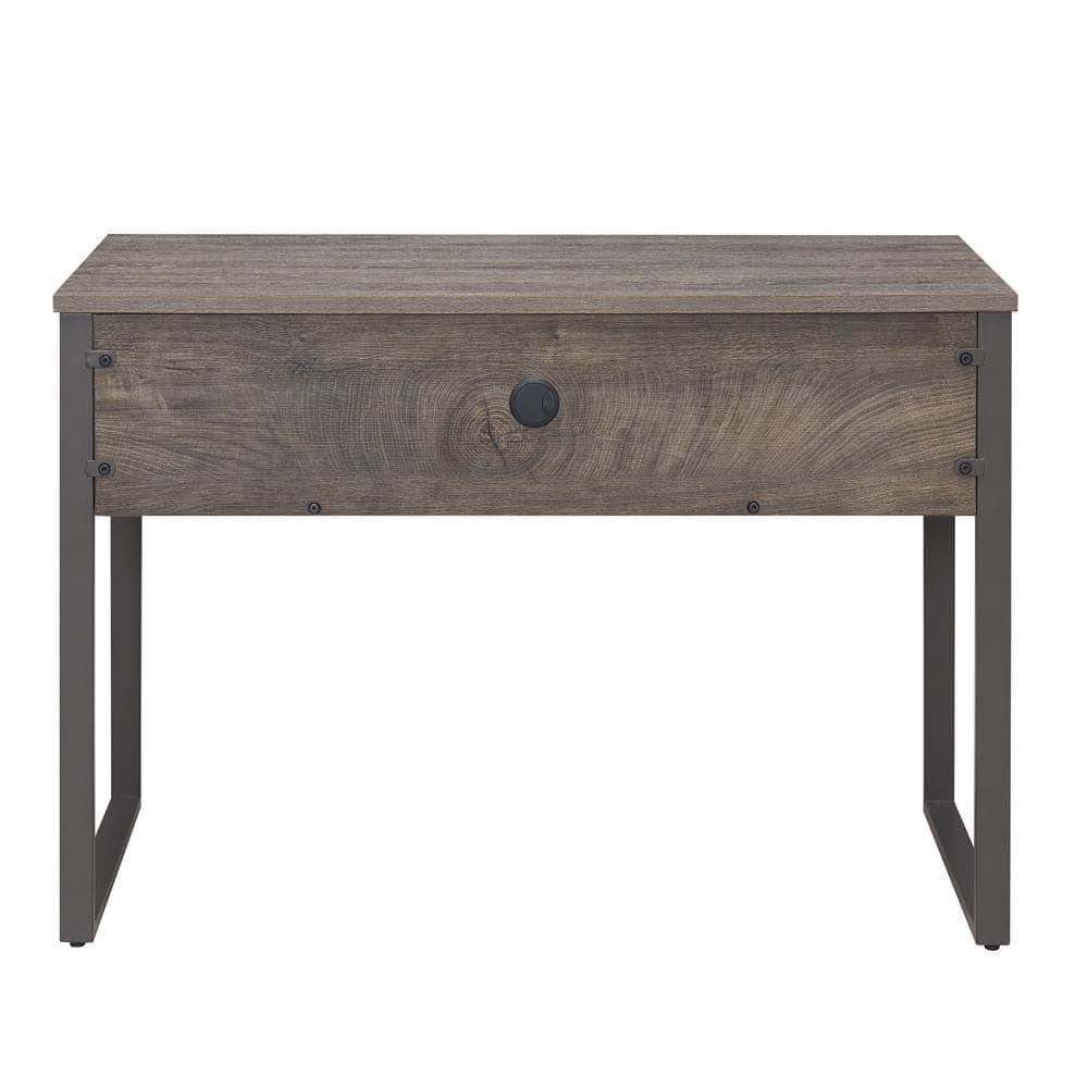 Leick Home Kona Desk in Corojo and Gunmetal Gray