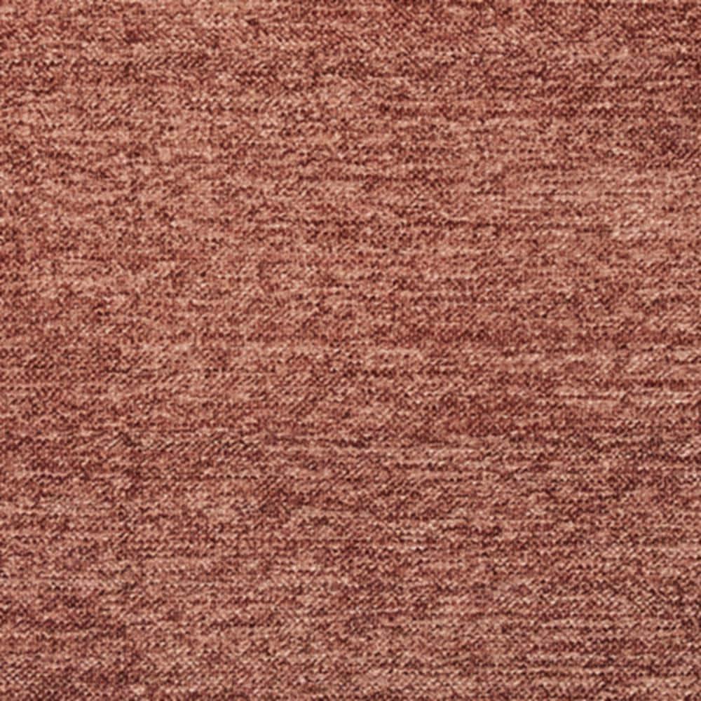 Tamish Rust Polyester Throw Blanket with Knotted Fringe
