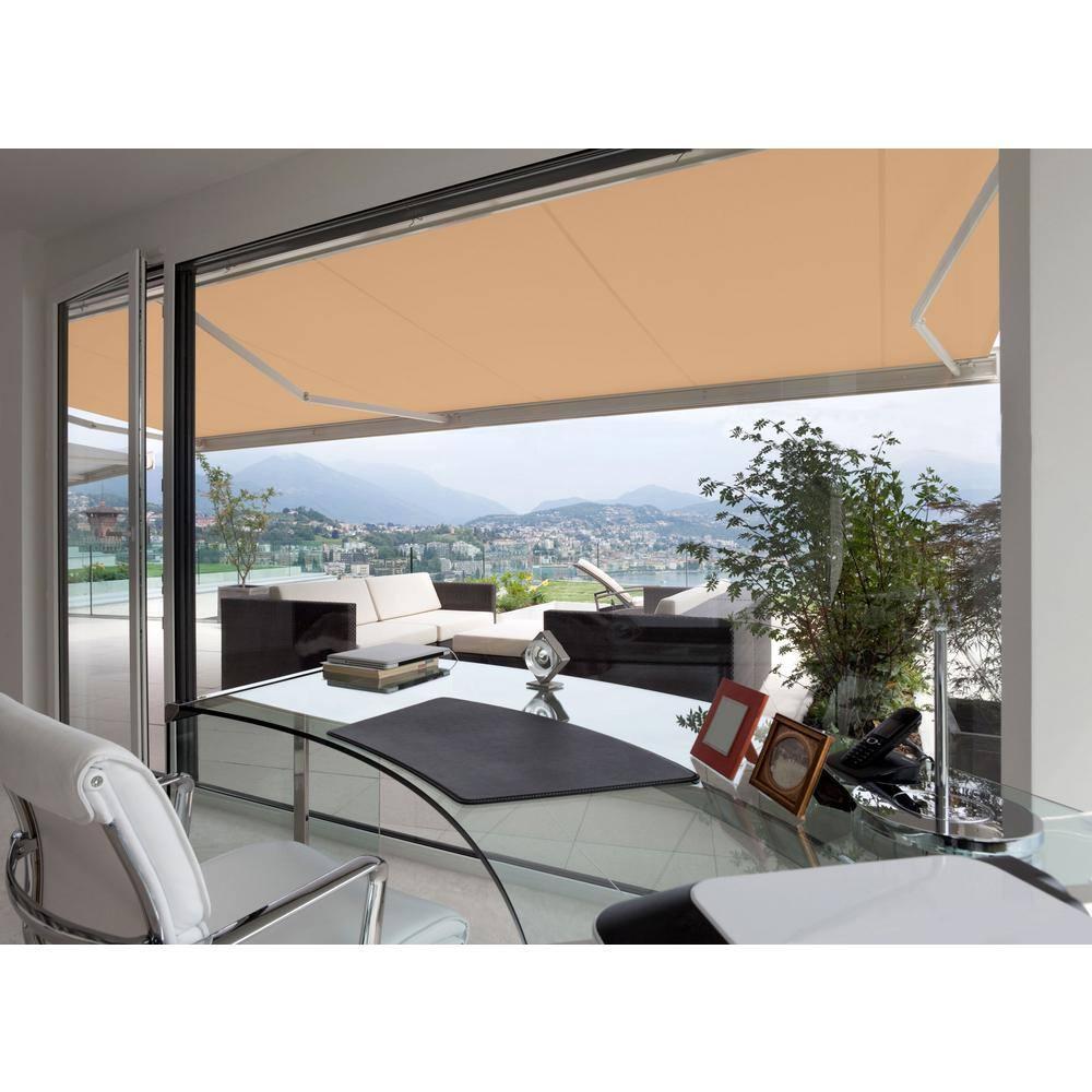 Advaning 10.5'' Fabric, Metal Cover Retractable Patio Awning