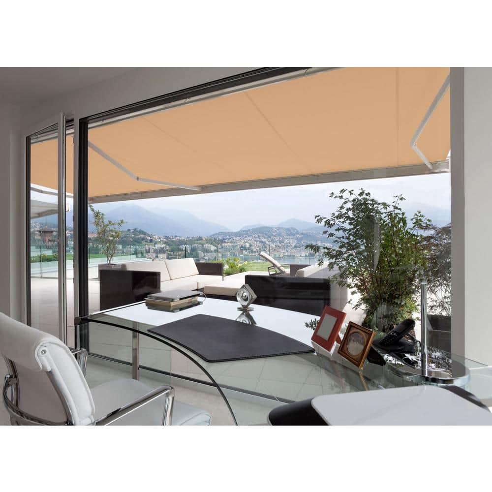 Advaning 10.5'' Fabric, Metal Cover Retractable Patio Awning