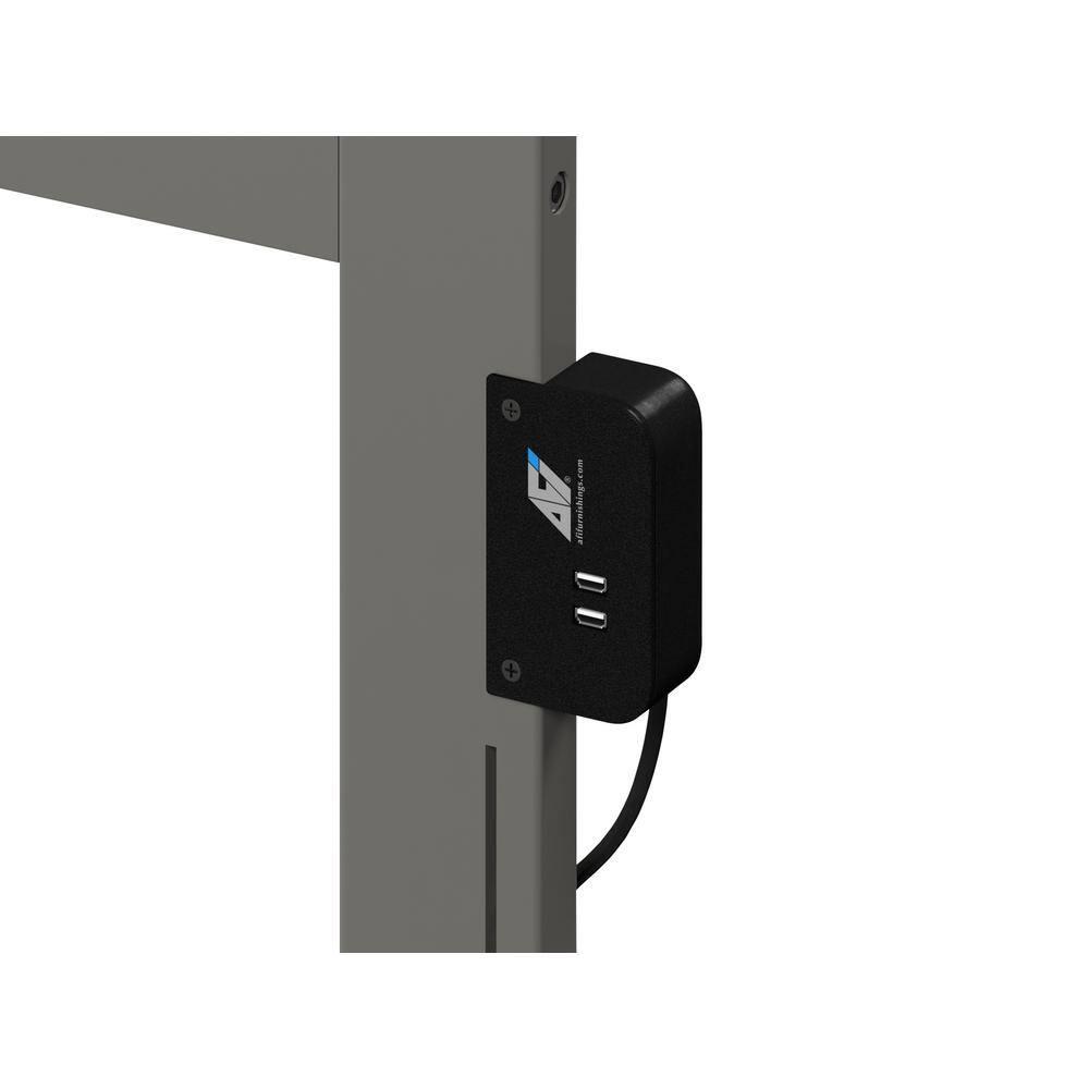 AFI Furnishings Richmond Twin Extra Long Traditional Bed with Open Footboard and Turbo Charger in Grey