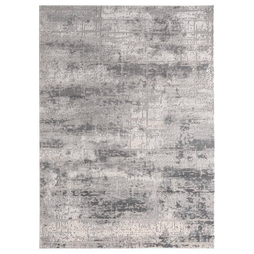 5 ft. 3 in. x 7 ft. 2 in. Cascades Mazama Contemporary & Transitional Rectangle Machine Made Area Rug, Grey