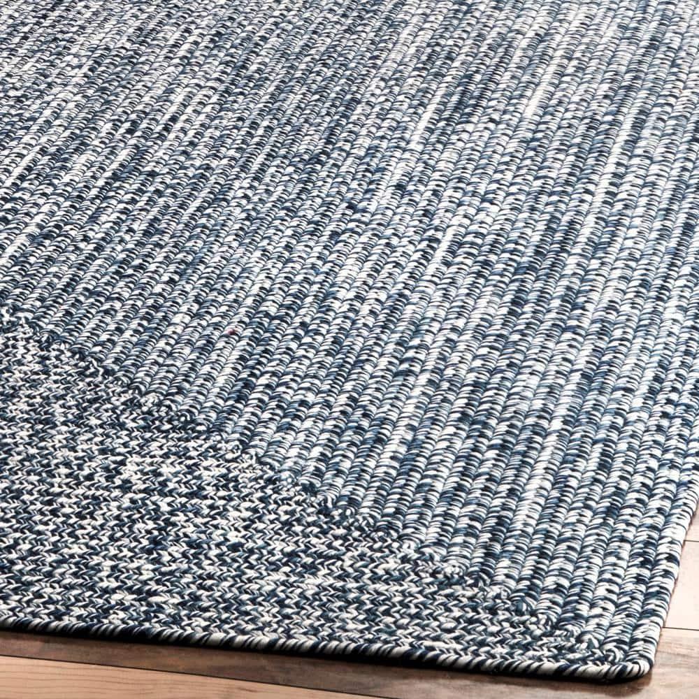 nuLOOM Wynn Braided Indoor/Outdoor Navy 3' x 5' Casual Area Rug