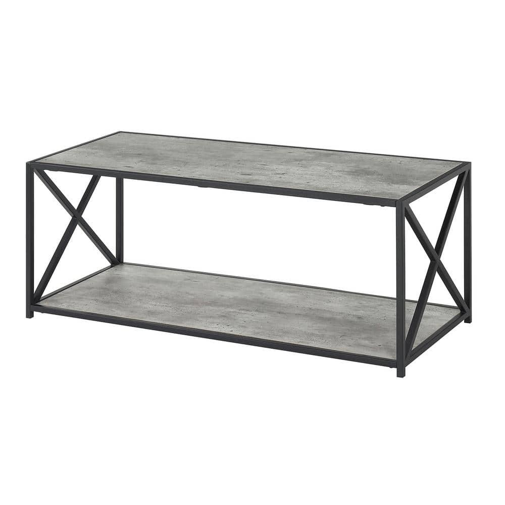 Convenience Concepts Tucson Coffee Table in Faux Birch Gray Wood Finish