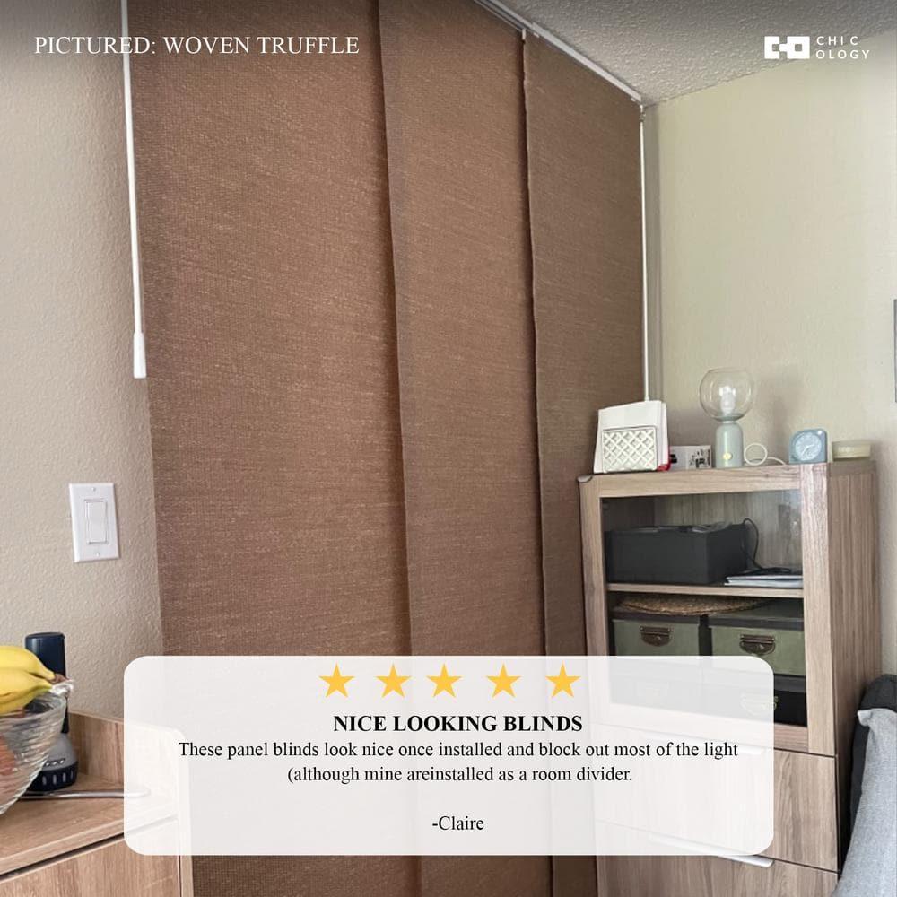 86"x96" Chicology Light Filtering Panel Track Curtain Blind Ballroom White
