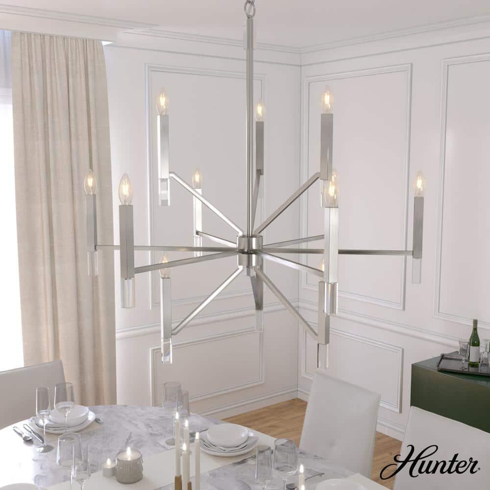 Sunjai 12 Light 3-Tier Sputnik Modern Linear Chandelier