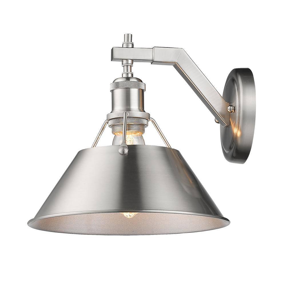 Golden Lighting Orwell 1-Light Wall Sconce in Pewter