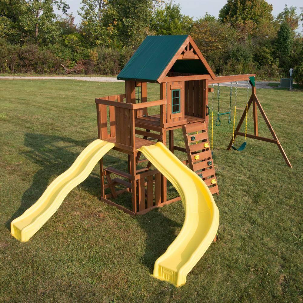 Swing-n-Slide Castlebrook Wooden Play Swing Set