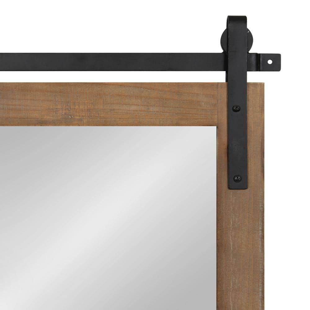 18" x 26" Cates Rectangle Wall Mirror Rustic Brown - Kate & Laurel All Things Decor: Farmhouse Vanity Decor