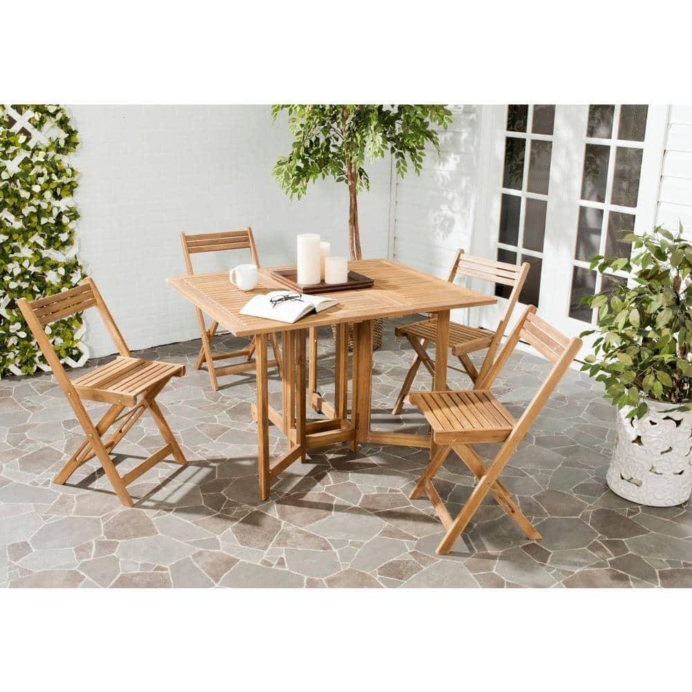 Arvin Table And 4 Chairs - Outdoor - PAT7001 - Natural - Safavieh