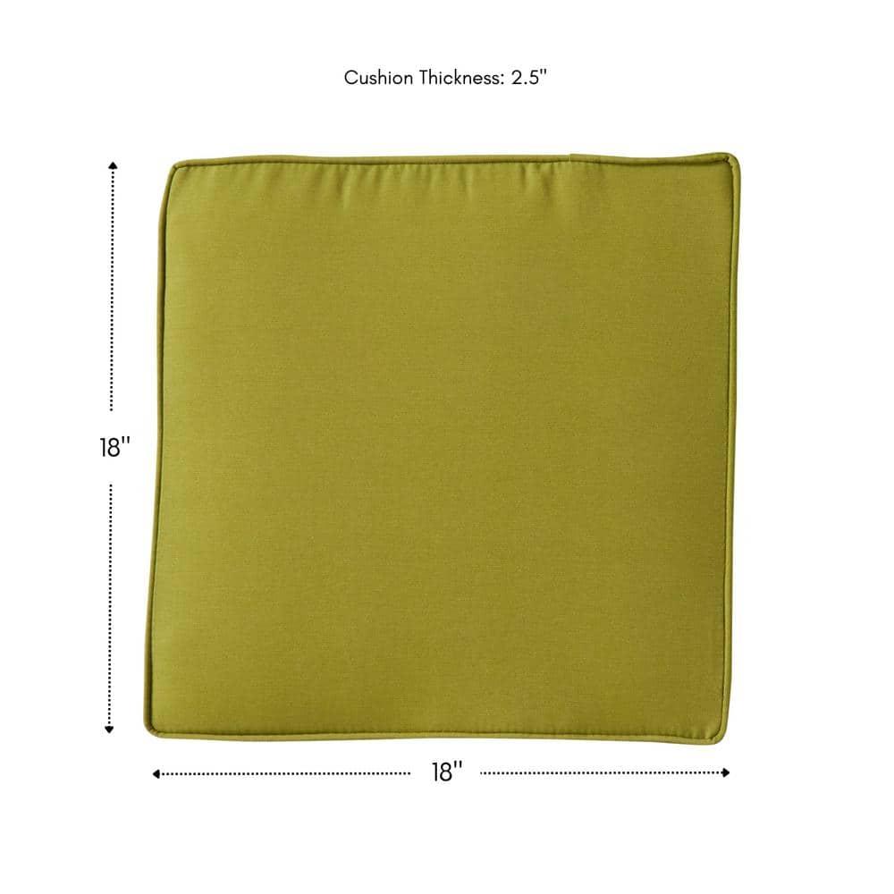Greendale Home Fashions 18" x 18" Kiwi Square Outdoor Chair Pad (Set of 2)