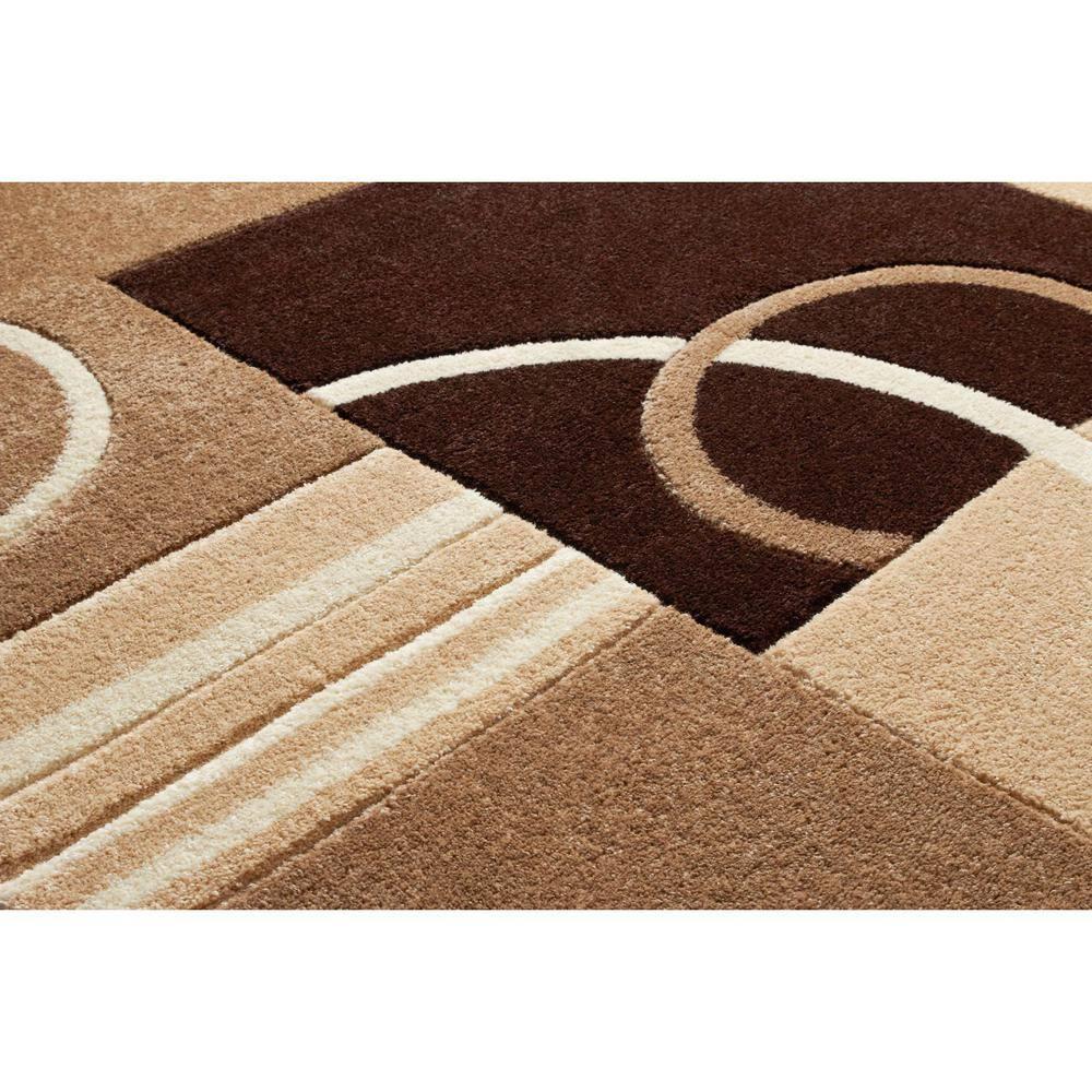 Well Woven Ruby Galaxy Waves Modern Geometric Ivory 3'11" x 5'3" Area Rug