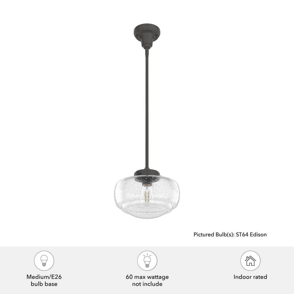 Hunter Fan Saddle Creek 1 - Light Single Schoolhouse Pendant with Glass