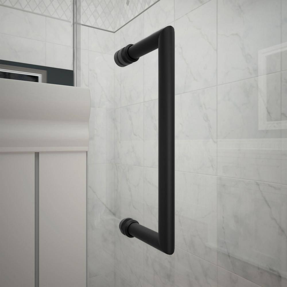 Unidoor-X 55.5" W x 72" H Frameless Shower Door with Fixed Panel