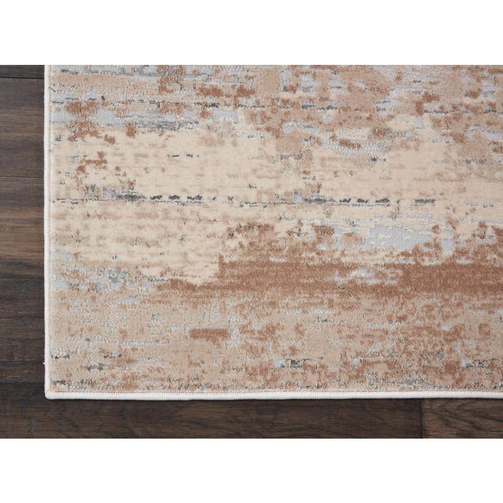 Nourison Rustic Textures Abstract Beige 9'3" x 12'9" Area Rug, (9x13)