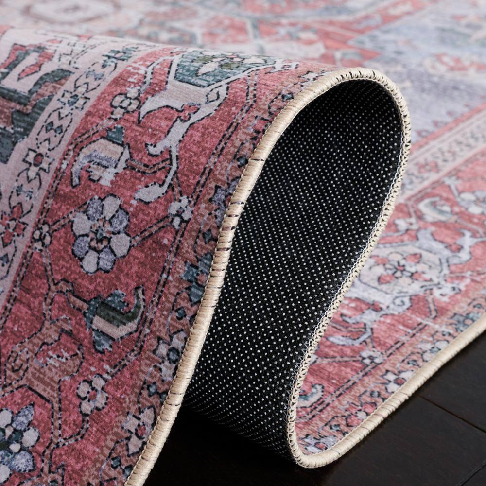 Tucson Vintage Persian TSN102 Power Loomed Machine Washable Skid-Resistant Indoor Area Rug - Grey Blue/Rust - 8'x10' - Safavieh