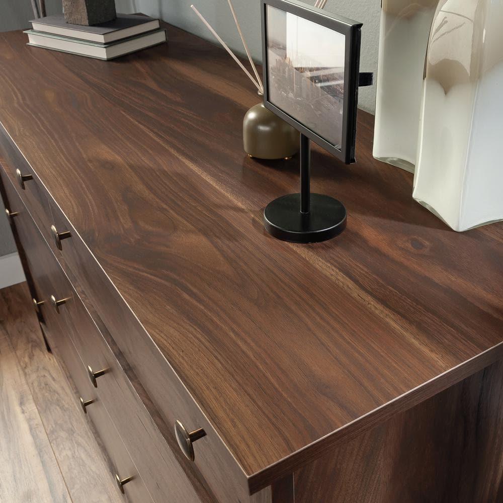 River Ranch 6 Drawer Dresser Grand Walnut - Sauder: Spacious Storage, Modern Style