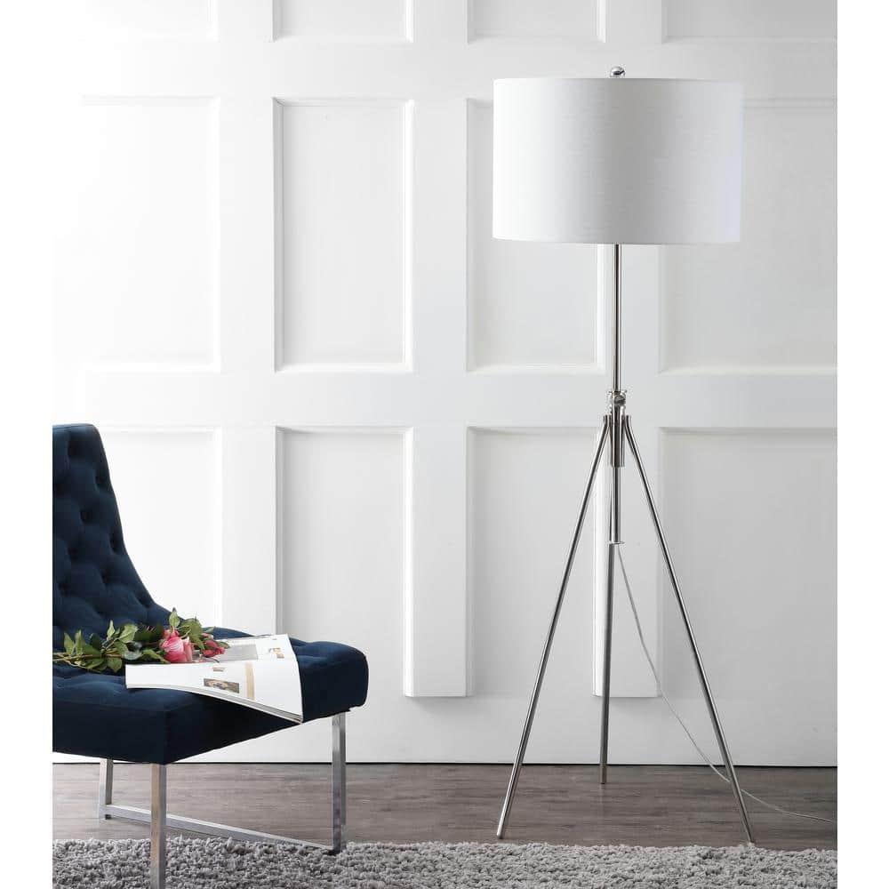 Cipriana Floor Lamp - FLL4007 - Silver/White - Safavieh