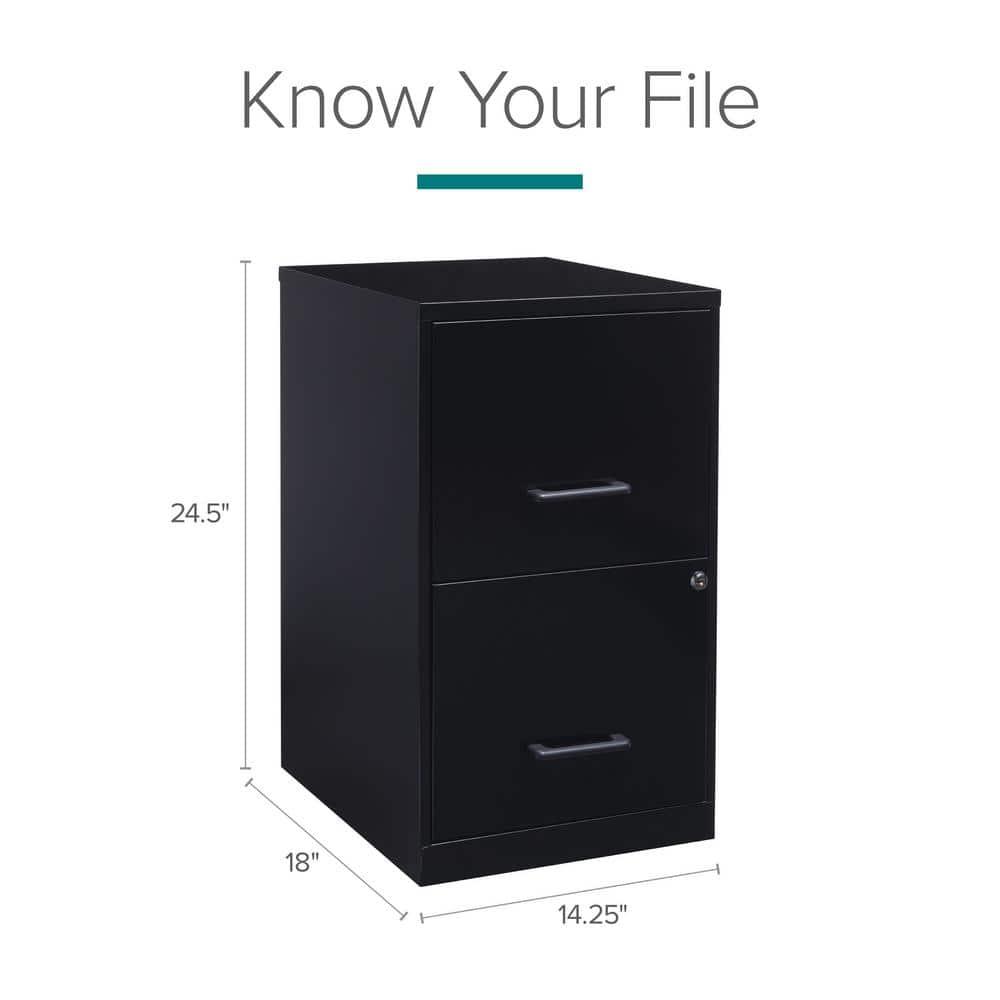 Lorell Soho 14.3'' Wide 2 -Drawer Steel File Cabinet