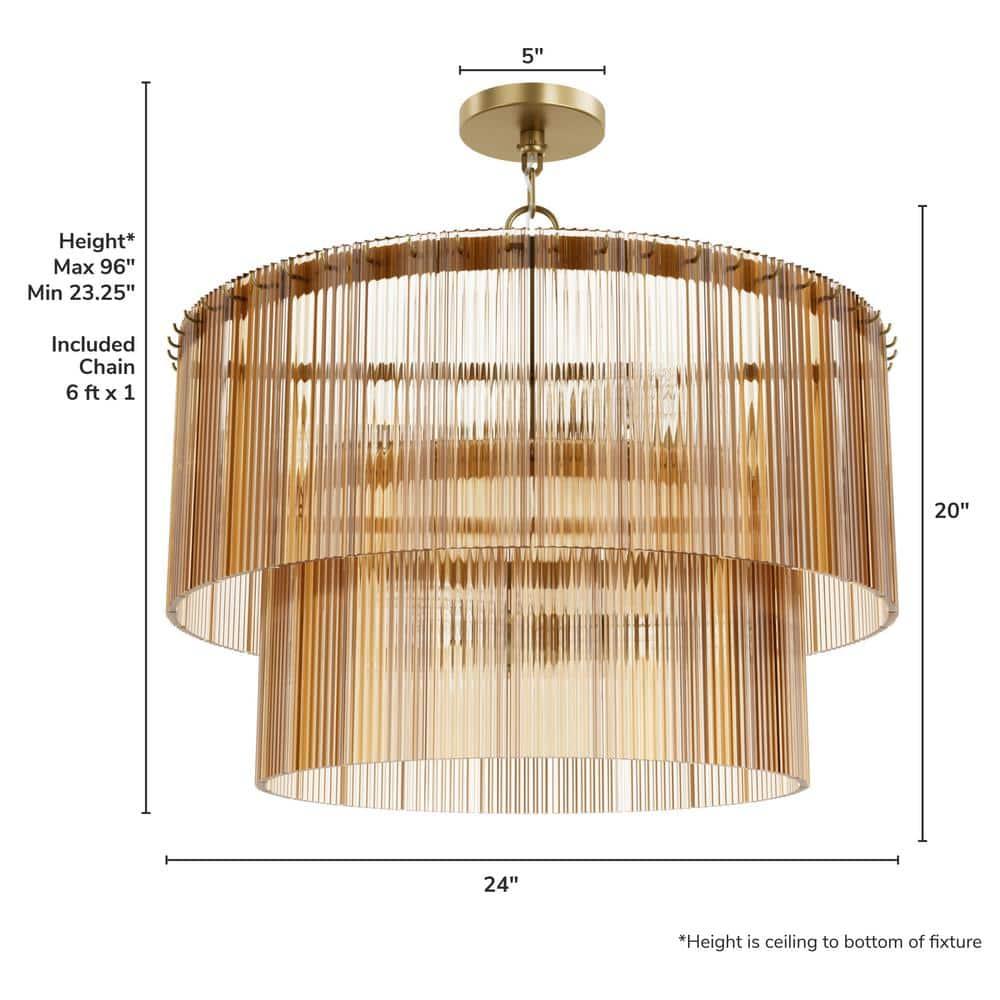 Ontario 6 Light Pendant Ceiling Light Fixture