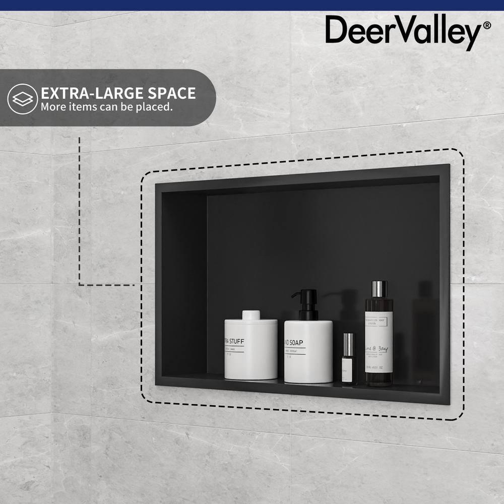 25" W × 14" H Stainless Steel Wall Niche Rectangular Recessed Shower Niche