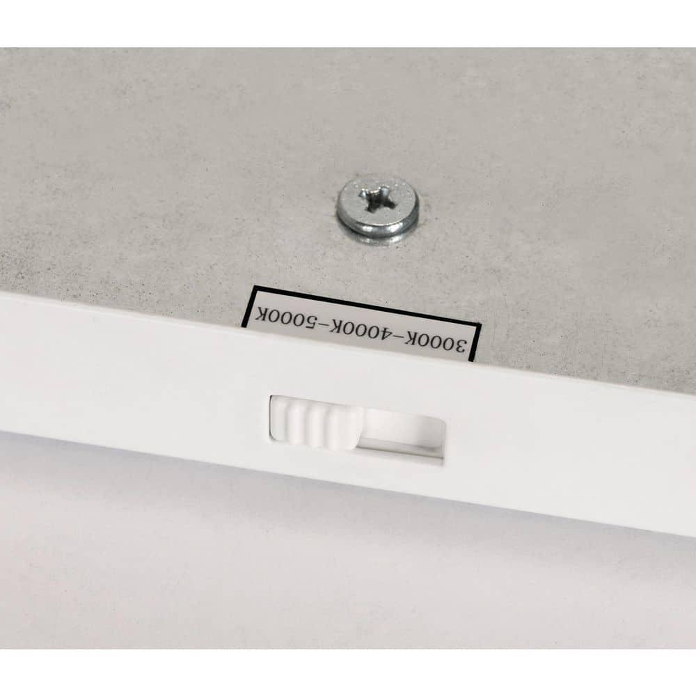AFX Lugano 48"x12" LED Linear Flush Mount Light - 48"L x 12"W x 1"H White