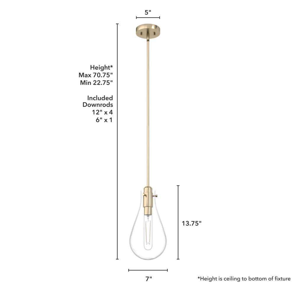 Lundin 1 - Light Single Tear Drop Pendant