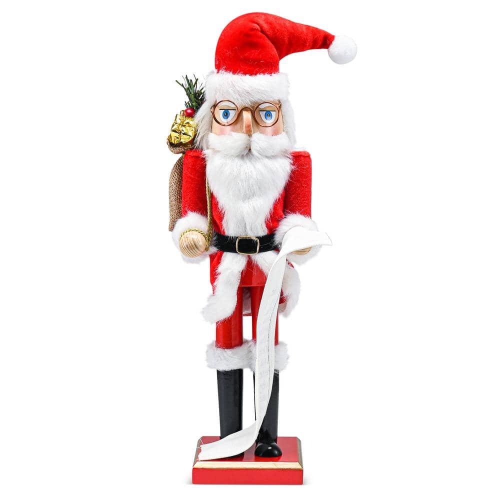 Ornativity Christmas Wooden Santa with Gifts Nutcracker - 15 in